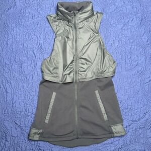 Lululemon‎ Kanto Catch Me Hooded Vest Jacket Women's 6 Black Gray Zip Pockets